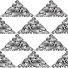 Abstract Pattern in Oriental Style Elegant pattern of flowing lines The original idea of packaging, tiles, wallpaper, textiles Handmade