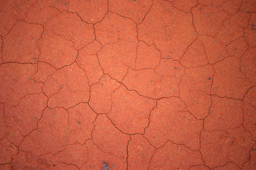 Dry cracked red mud background