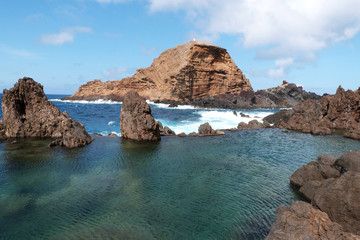 Fototapeta na wymiar Natural salt water swimming pools, Porto Moniz, Madeira Island, Portugal