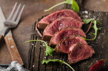 Homemade Beef Steak rare