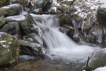 Winter of the Haydushki Waterfalls in Berkovitsa.
