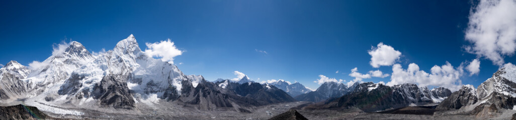 Everest and Kumbu Icefall panorama