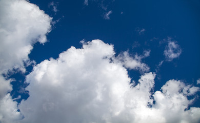 Blue sky background with clouds