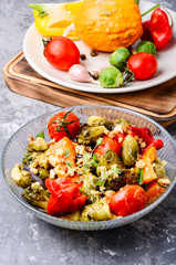 Baked vegetable salad