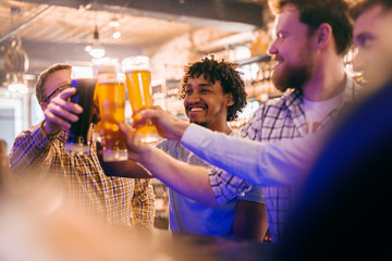 Friends making a toast.