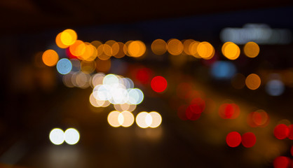 night highway endless motion, blurred highway, out of focus