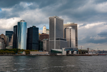 Approaching Staten Island Ferry Terminal on Brooklyn, New York