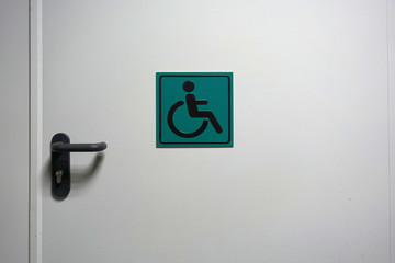 Disable person sign. Toilet icon for handicap.