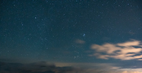 Fototapeta na wymiar Night photo with stars long exposure