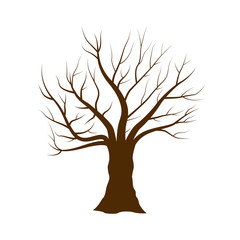 Tree vector illustration isolated on white background