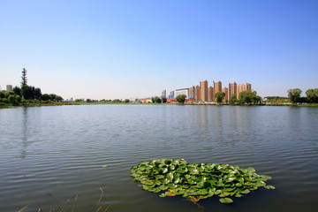 Fototapeta premium Luannan county city building scenery, China