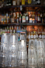 glasses on the bar