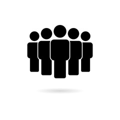 Black People logo, Group icon, Group of people or group of users 