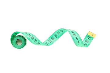 Measuring tape isolated on a white background