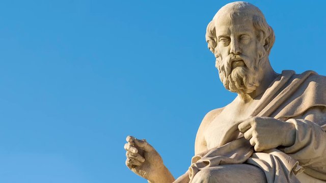 Close Up Of Ancient Greek Philosopher Plato