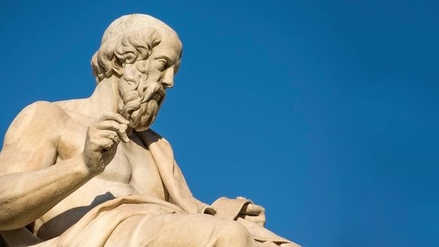 Close Up Of Ancient Greek Philosopher Plato