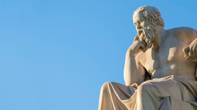 Close Up Of Ancient Greek Philosopher Socrates