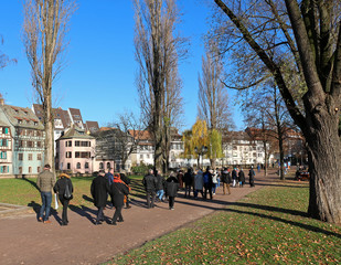 Fototapeta na wymiar Picturesque old town Strasbourg - Alsace - France