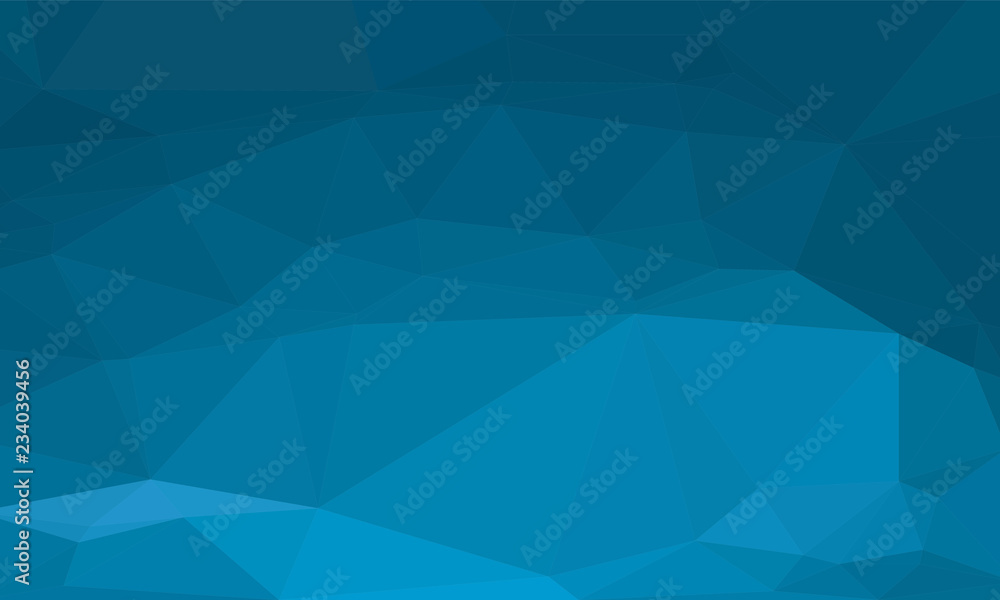 Poster blue pattern composed of triangles.abstract polygon background.