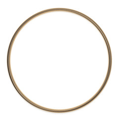 Circle gold rope 3d rendering