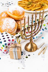 Hanukkah festive background