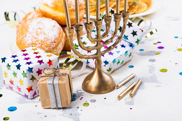 Hanukkah festive background