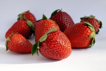 Strawberry on white background