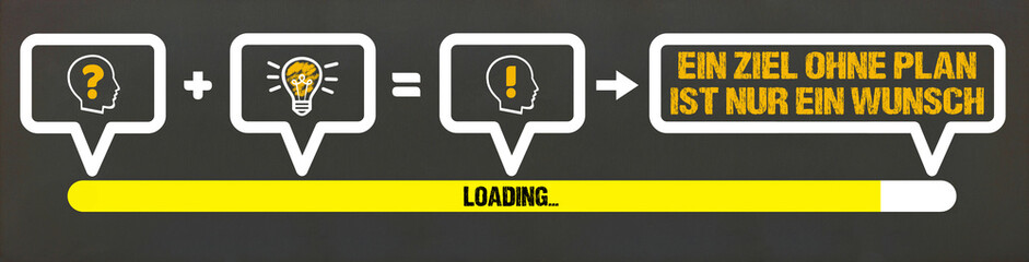 Obraz premium Ein Ziel ohne Plan ist nur ein Wunsch