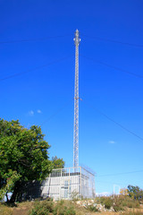 Obraz premium Power facilities under the blue sky