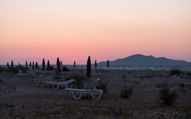 Cr&eacute;puscule de la plage