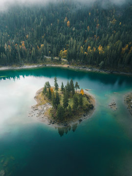 One of Switzerlands most beautiful islands. This shot was captured at the Caumasee in Flims.