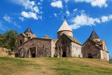 Fototapeta na wymiar Goshavank-Armenian medieval monastery complex XII-XIII centuries in the village of Gosh in Armenia.