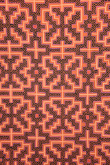 Traditional Peruvian Amazonian tribal textile designs