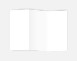 A4 Z fold blank white booklet - folding leaflet - trifold paper brochure