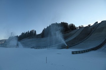Kunstschnee Winter in Seefeld in Tirol