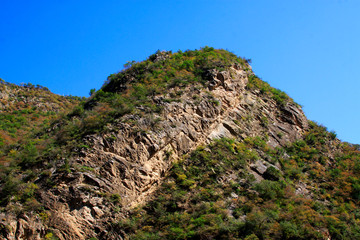 Mountains under the blue sky