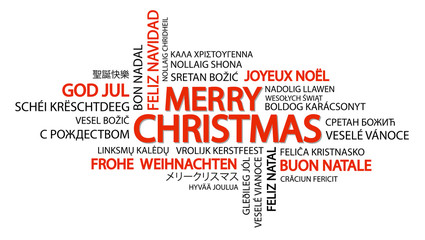 Obraz premium Word cloud Merry Christmas
