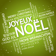 Word cloud Merry Christmas (in French)