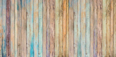 many-coloured background of old wood plank - Powered by Adobe