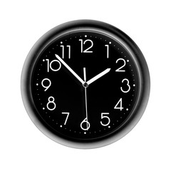 black wall clock