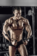 guy bodybuilder with barbell