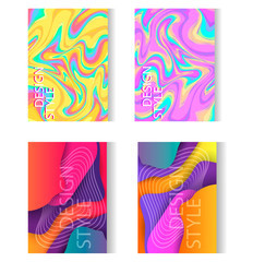 Fantasy marble pastel color background. Abstract templates set for the design of modern covers. Creative vector graphic element. Colorful eps10 illustration.