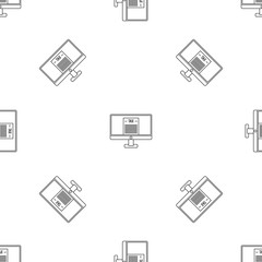 Tax by computer pattern seamless vector repeat geometric for any web design