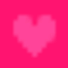 Pink heart background. Valentines Day romantic vector illustration. Cute element of design for flyers, invitations, cards.