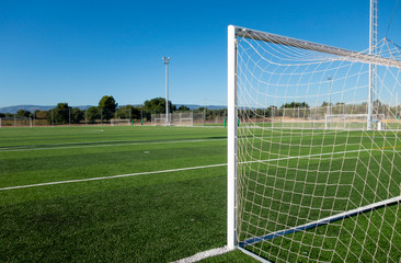 Football field in a sport complex