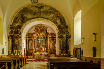 Obraz premium The interior of the Church of the Merciful Brothers in Pecs