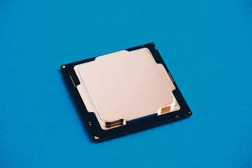 Computer chip microprocessor with abstract colorful light circuit, electronic hardware in...