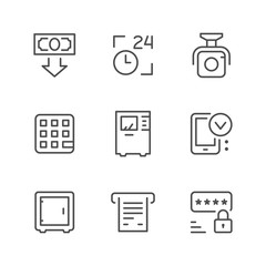 Set line icons of ATM
