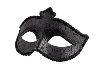 Black vintage Venice carnival isolated mask