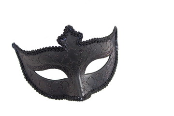 Black vintage Venice carnival isolated mask